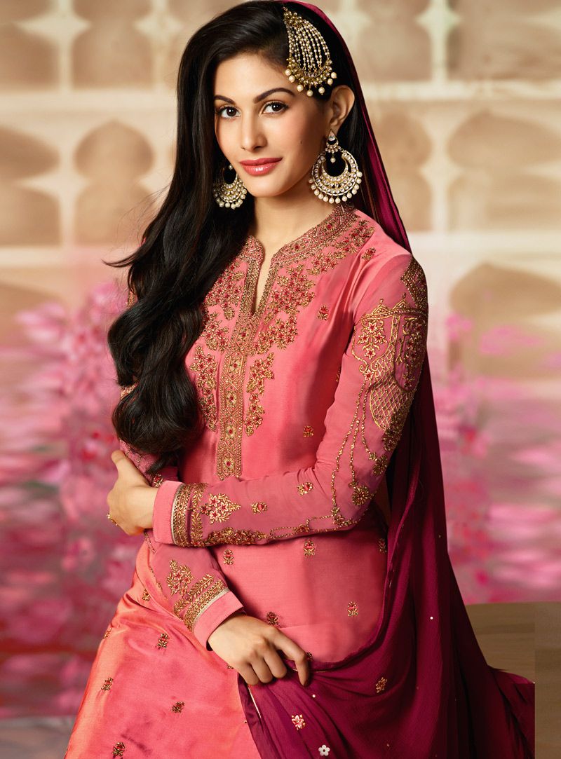 pink sharara bridal