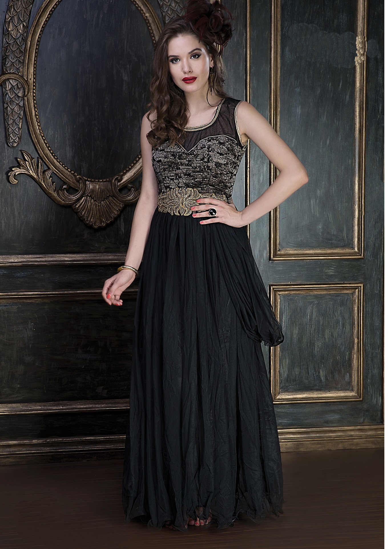 gown embroidery work