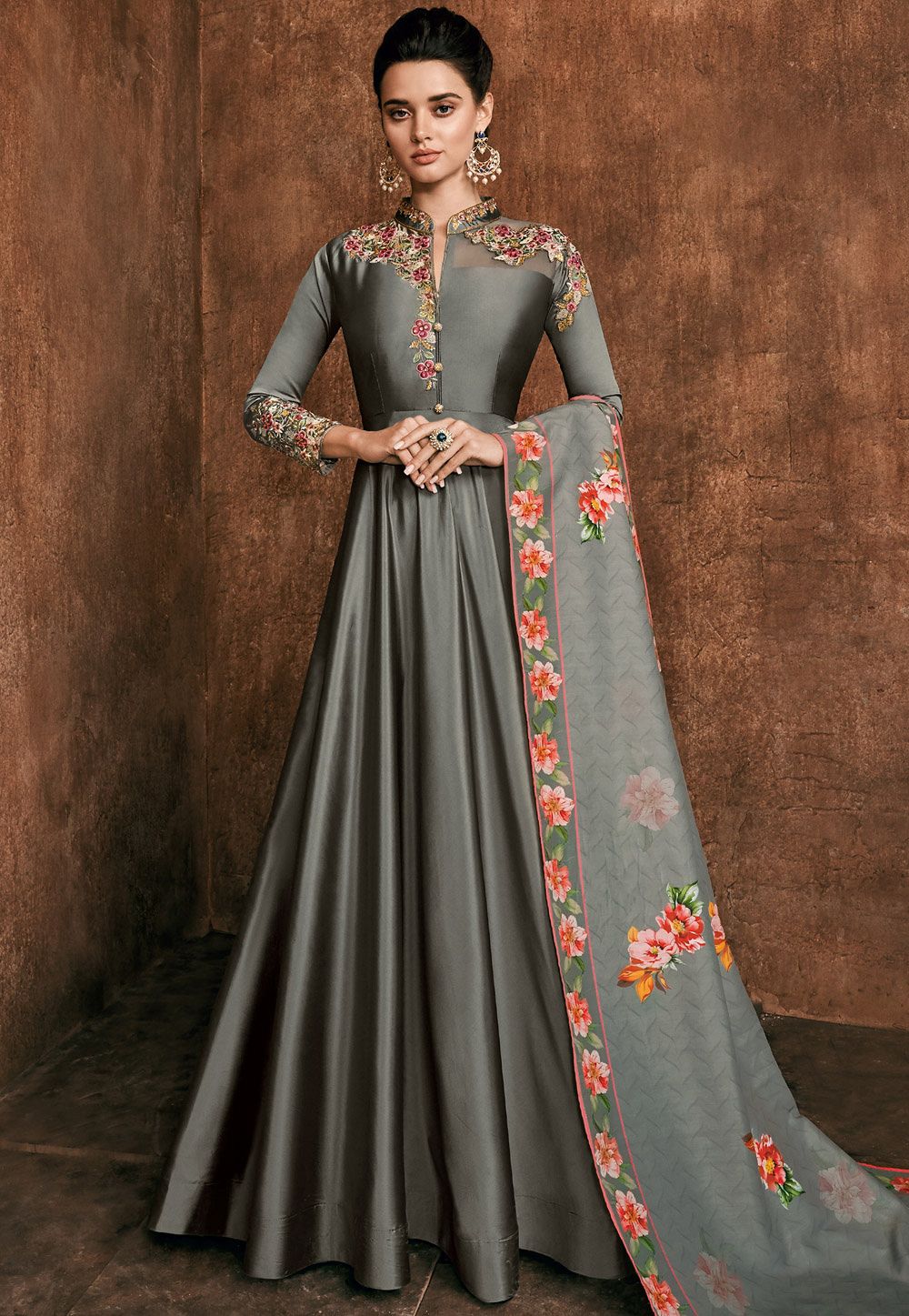 indo western anarkali dress