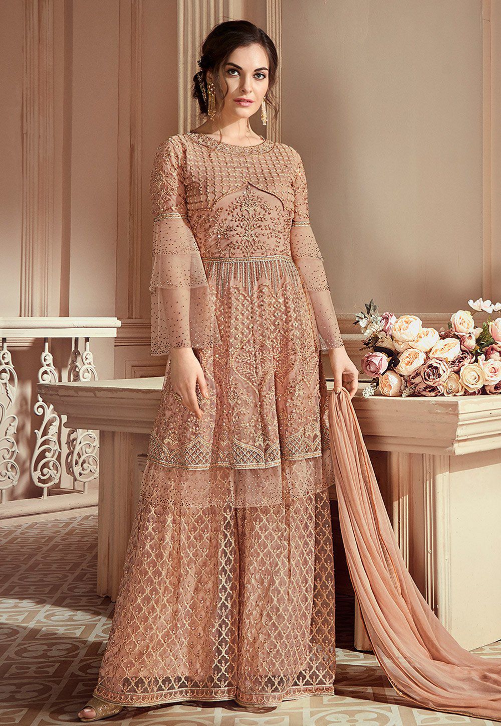 Cotton Pista New pakistani dresses Hand Embroidery zari work Dreses,  Stitched at Rs 3500 in Farrukhabad