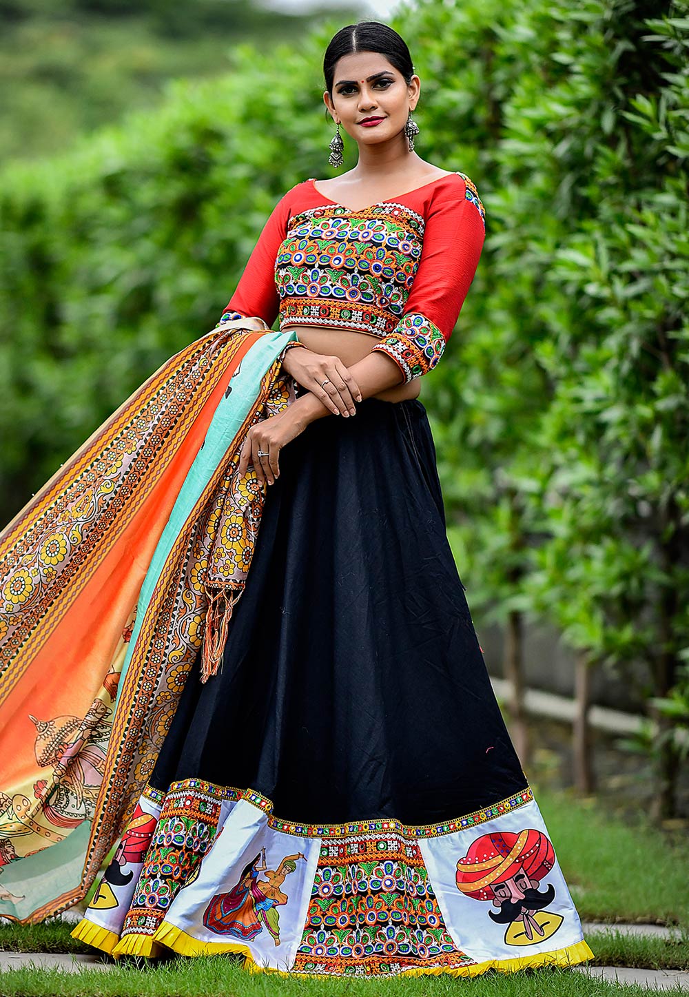 black ghagra choli for navratri