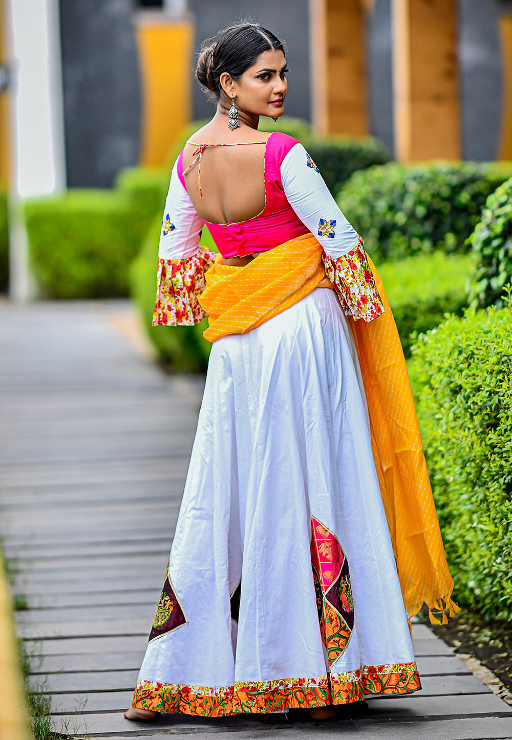 white chaniya choli
