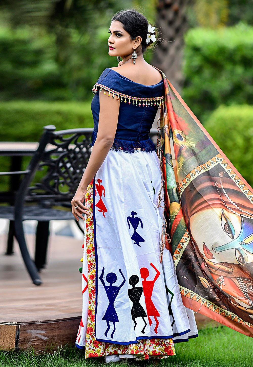 white chaniya choli