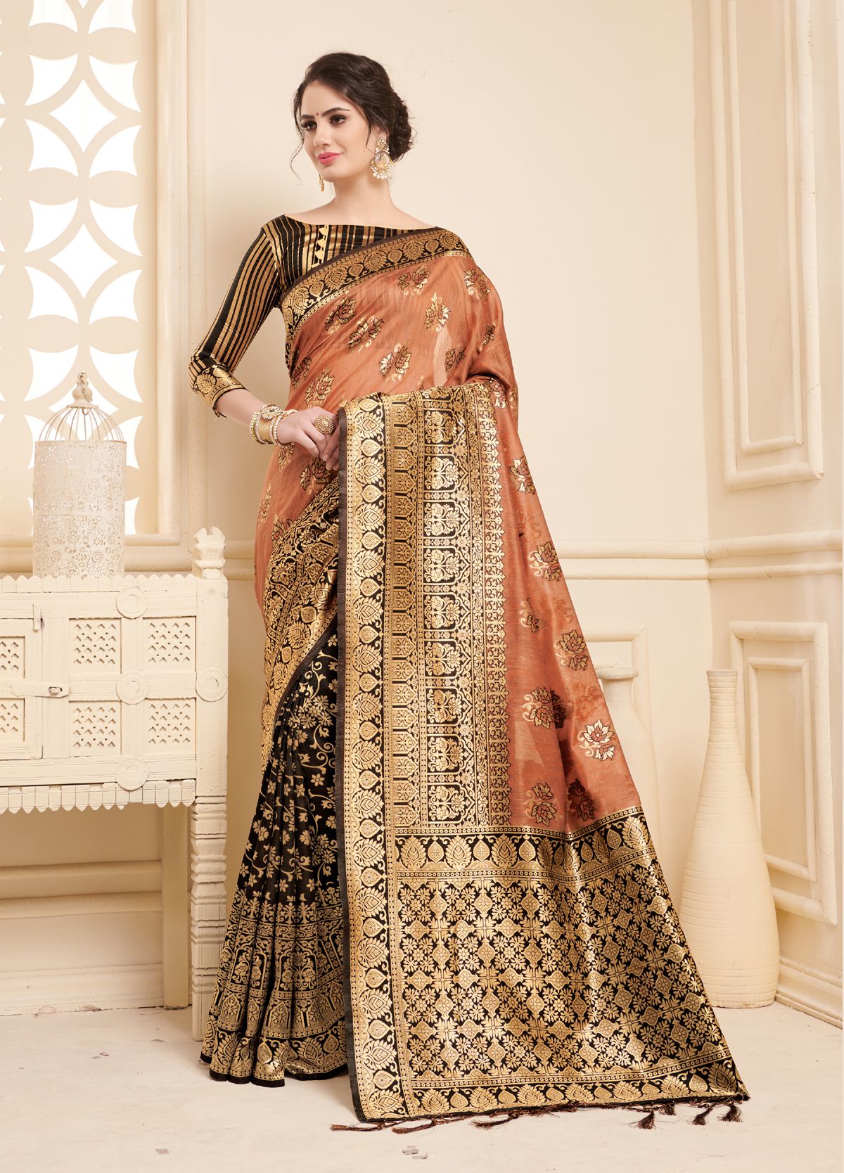 linen party wear sarees