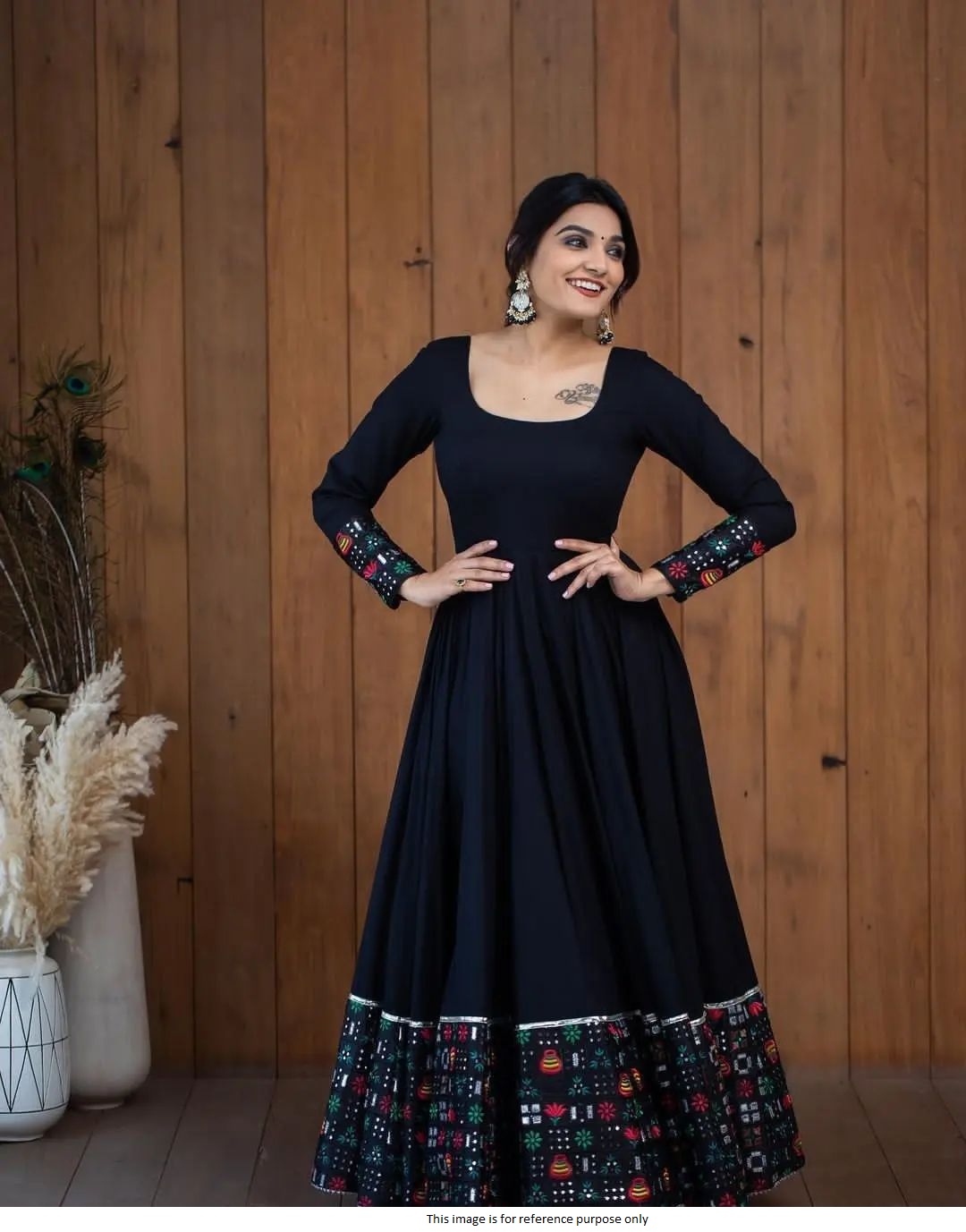 Kirva Creation Women Maxi Black Dress - Buy Kirva Creation Women Maxi Black  Dress Online at Best Prices in India | Flipkart.com