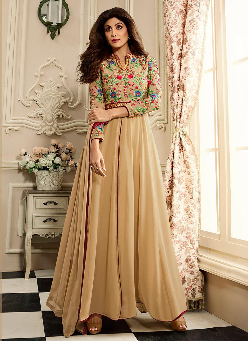 Buy Shilpa Shetty Embroidered Work Designer Palazzo Suit | Anarkali Suits