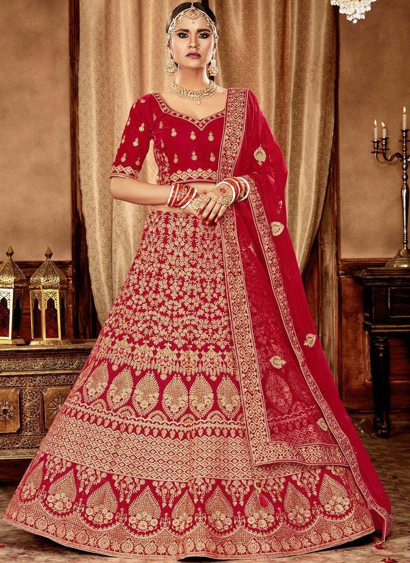 wedding lehenga choli for bride red