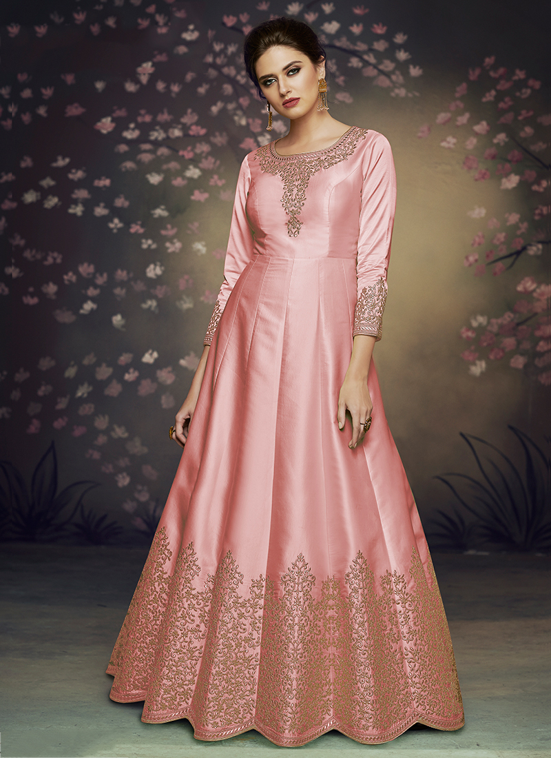 Angrakha style anarkali suit