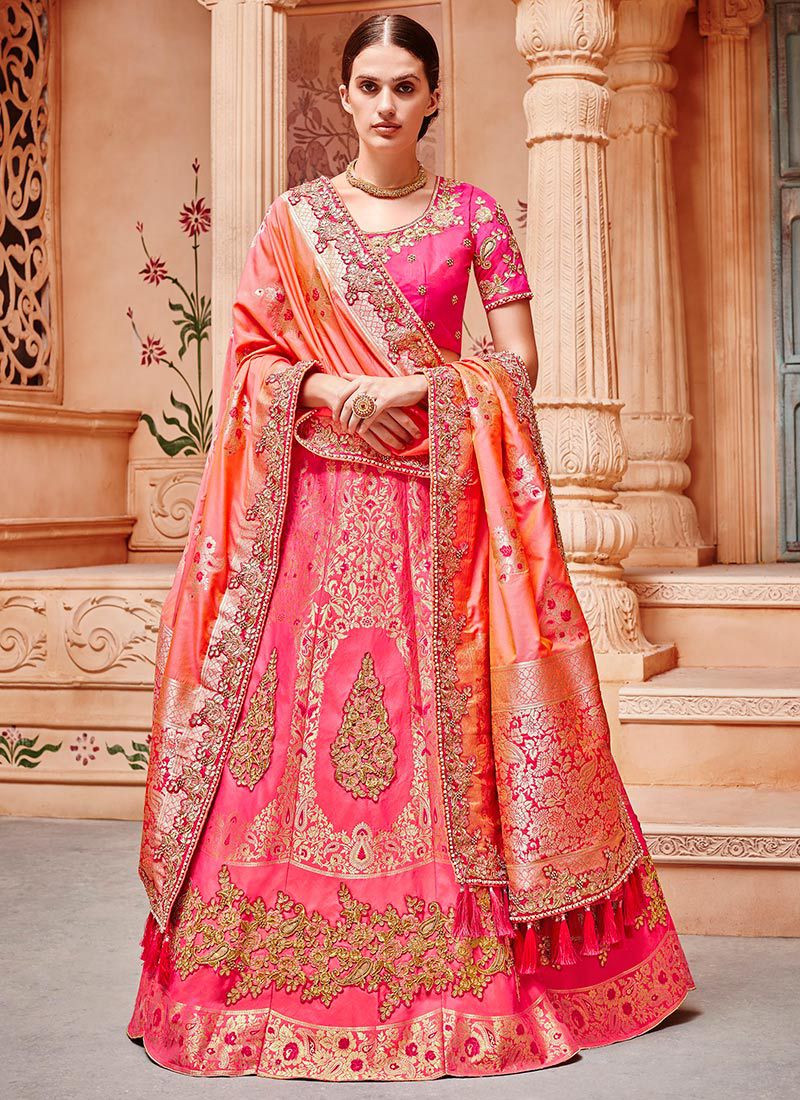 banarasi silk bridal lehenga