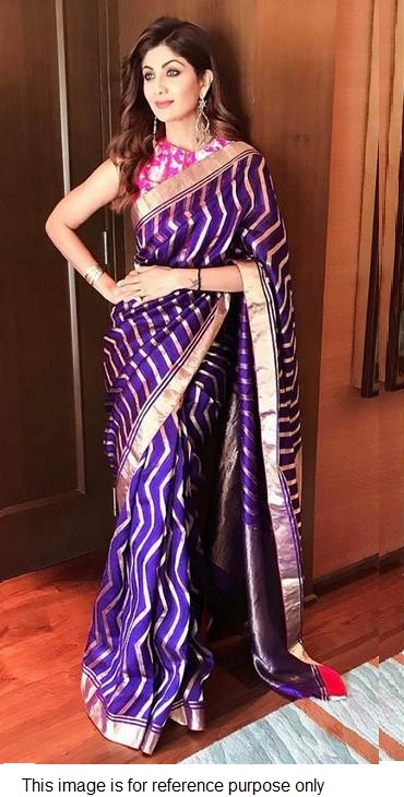 Buy Bollywood Shilpa Shetty Inspired Pure handloom silk saree in UK, USA and Canada