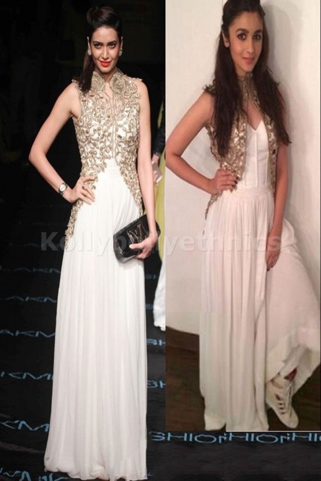 alia bhatt white anarkali suit