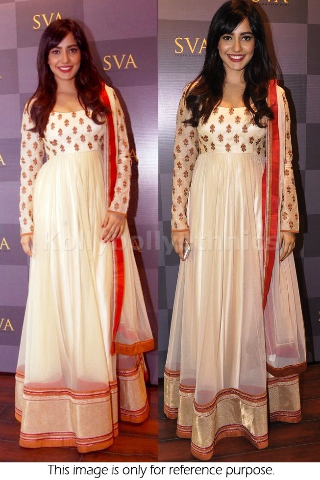 cream colour anarkali