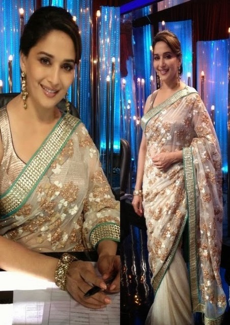madhuri dixit in yellow lehenga
