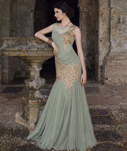 sage green wedding dress