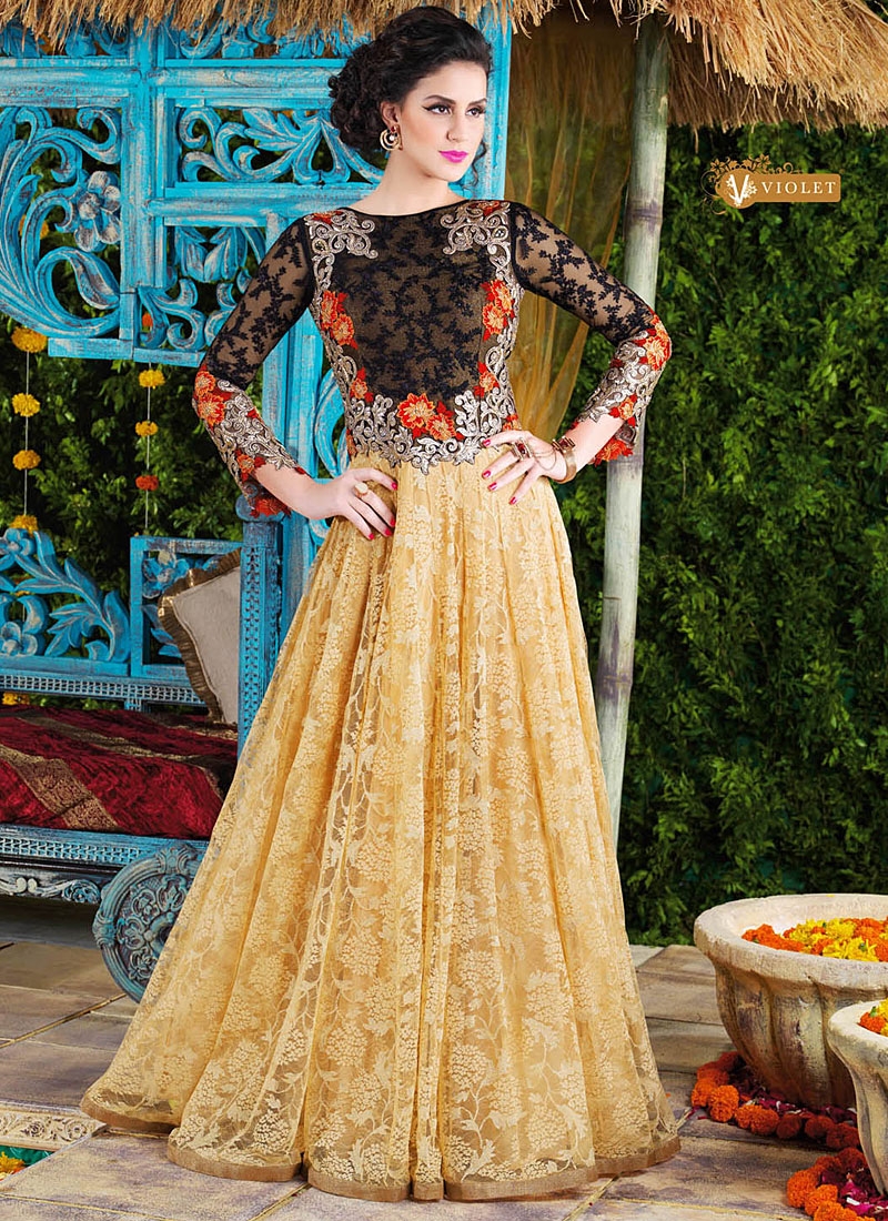 party wear net dresses