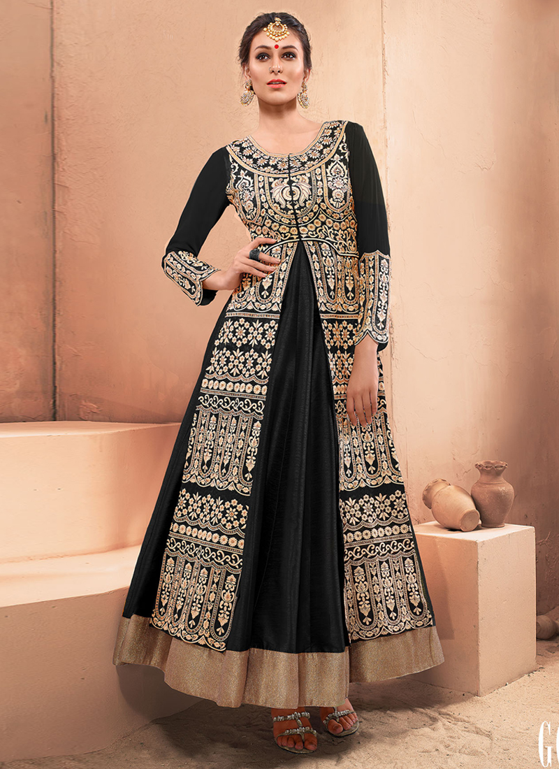 black ethnic gown