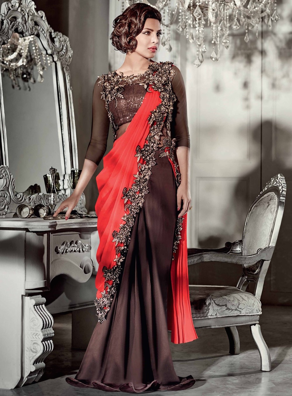 saree type gown online