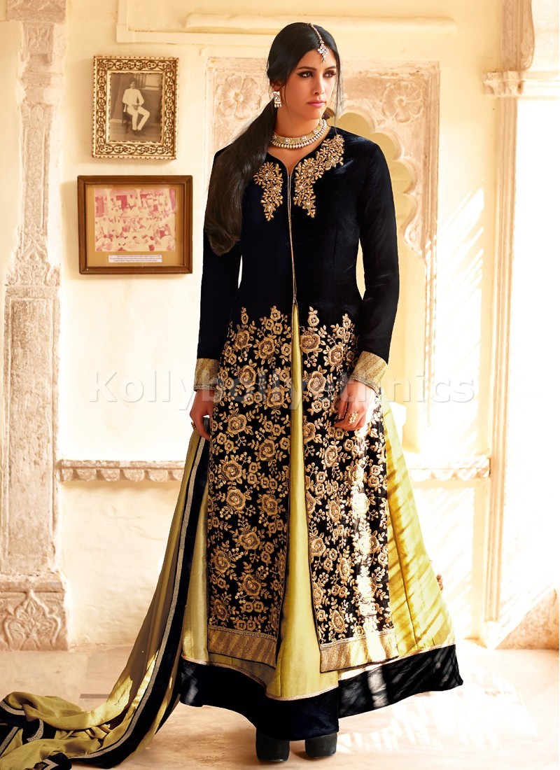 full velvet anarkali