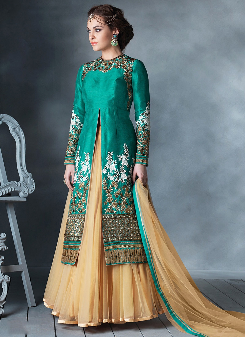 lehenga frock suit