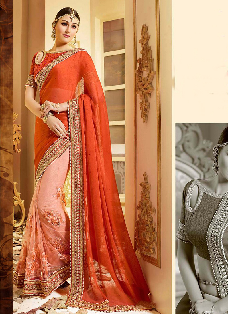 pure chiffon party wear sarees