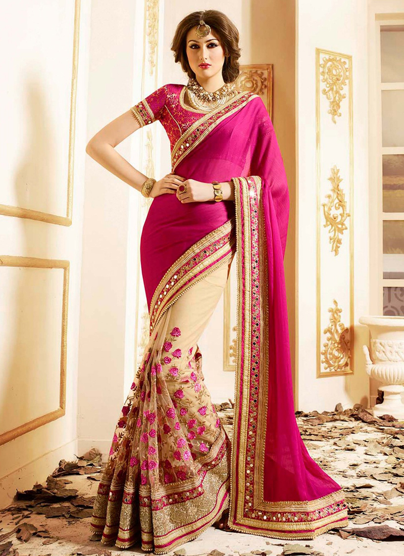 party wear border saree