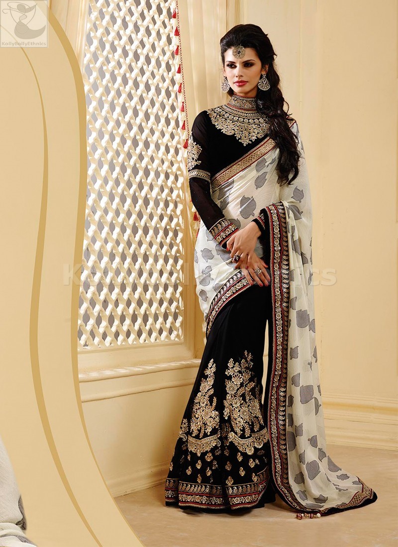 black and white party wear