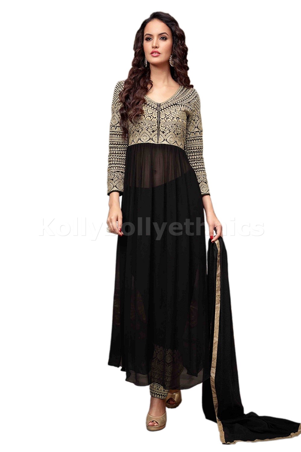 black colour anarkali