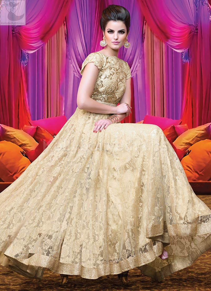 marriage cream colour wedding sarees