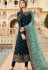 dark blue jacquard embroidered straight churidar suit 3702
