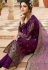 purple jacquard embroidered straight churidar suit 3701