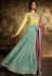 jennifer winget yellow blue silk long anarkali suit 11036