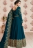 blue shade georgette embroidered long anarkali suit 8187