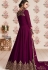 magenta georgette embroidered floor length anarkali suit 8186