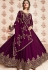 magenta georgette embroidered floor length anarkali suit 8186