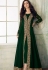 green georgette embroidered front slit trouser style suit 8202