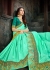 Cyan Green Art Silk Designer Party Wear Saree 65621