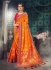 Orange Bhagalpuri Silk Heavy Designer Bhagalpuri Silk Saree 64016