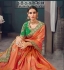 Orange Bhagalpuri Silk Heavy Designer Bhagalpuri Silk Saree 64019