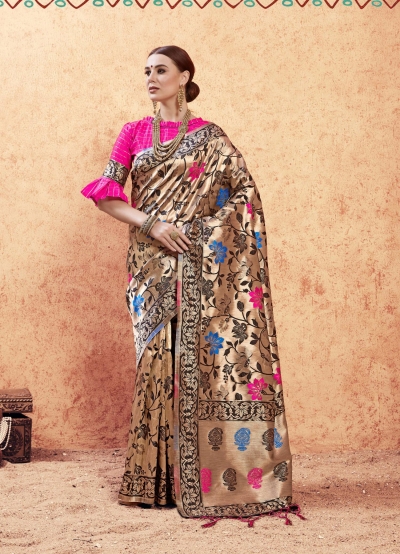 Multi Color Banarasi Silk Heavy Traditional Banarasi Silk Saree 63859