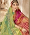 Two Tone Peach  Green Kanchipurami Silk Rich Zari Work Kanchipuram Silk Saree 63339