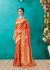 Orange Banarasi Silk Designer Classic Wear Banarasi Silk Saree 61924