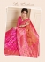 Golden Pink Linen Silk party wear saree 60494