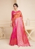 Golden Pink Linen Silk party wear saree 60494
