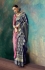 Navy Blue Pink Banarasi Silk party wear saree 59945