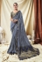 Grey Vichitra Silk party wear saree 59090