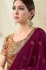 Maroon Vichitra Silk party wear saree 59091