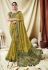 Yellow Vichitra Silk party wear saree 59092