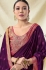 Dark Purple Vichitra Silk party wear saree 59098