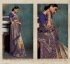 Two Tone Gold Blue Kanchipuram Silk party wear saree 58075
