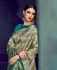 Beige Green Banarasi Silk party wear saree 55436